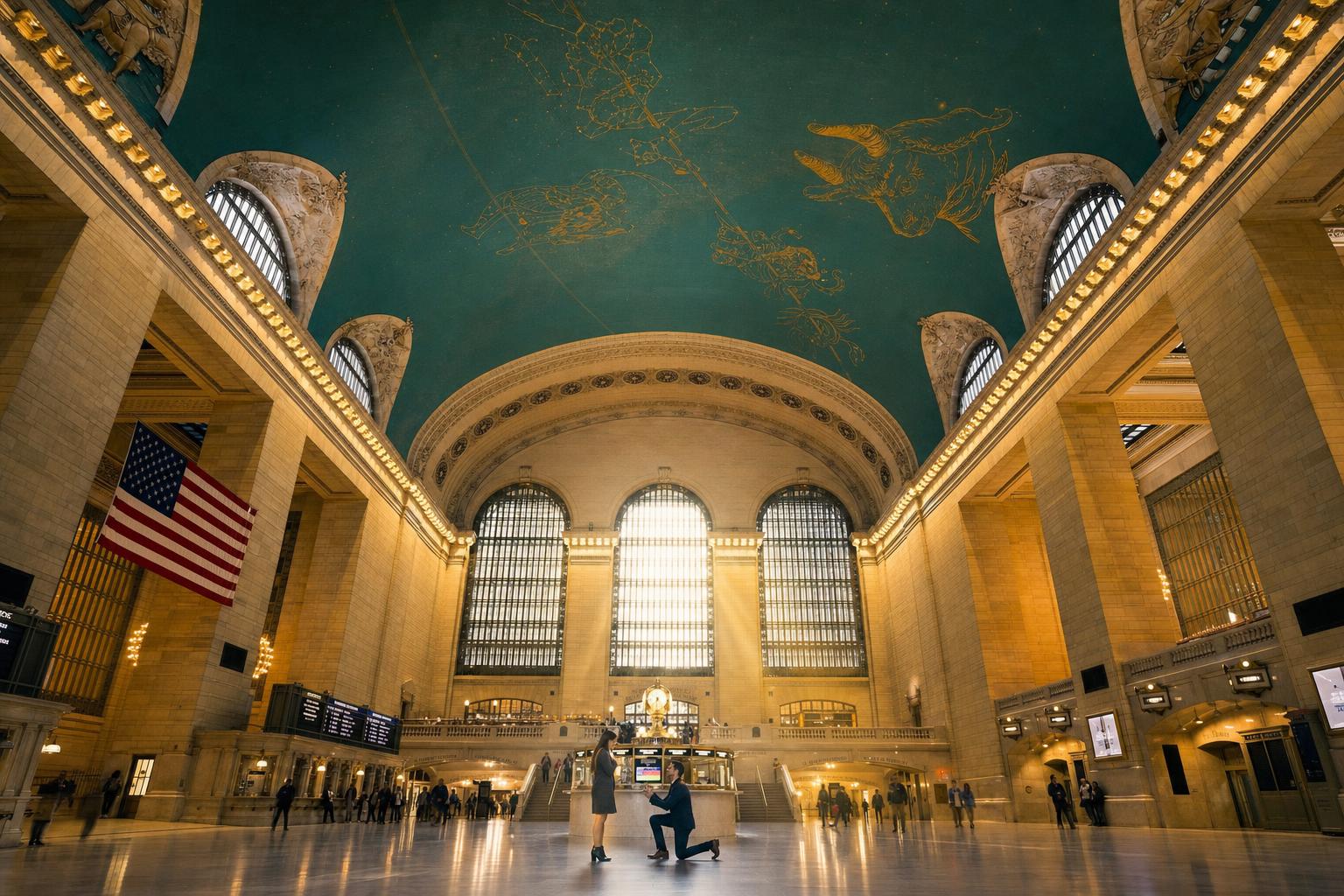 Grand Central Flash Love - Interactive proposals package in New York
