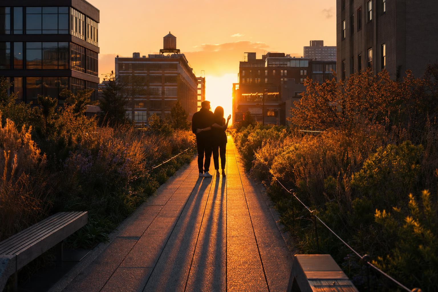 High Line Sunset Walk - High Line proposal package in New York