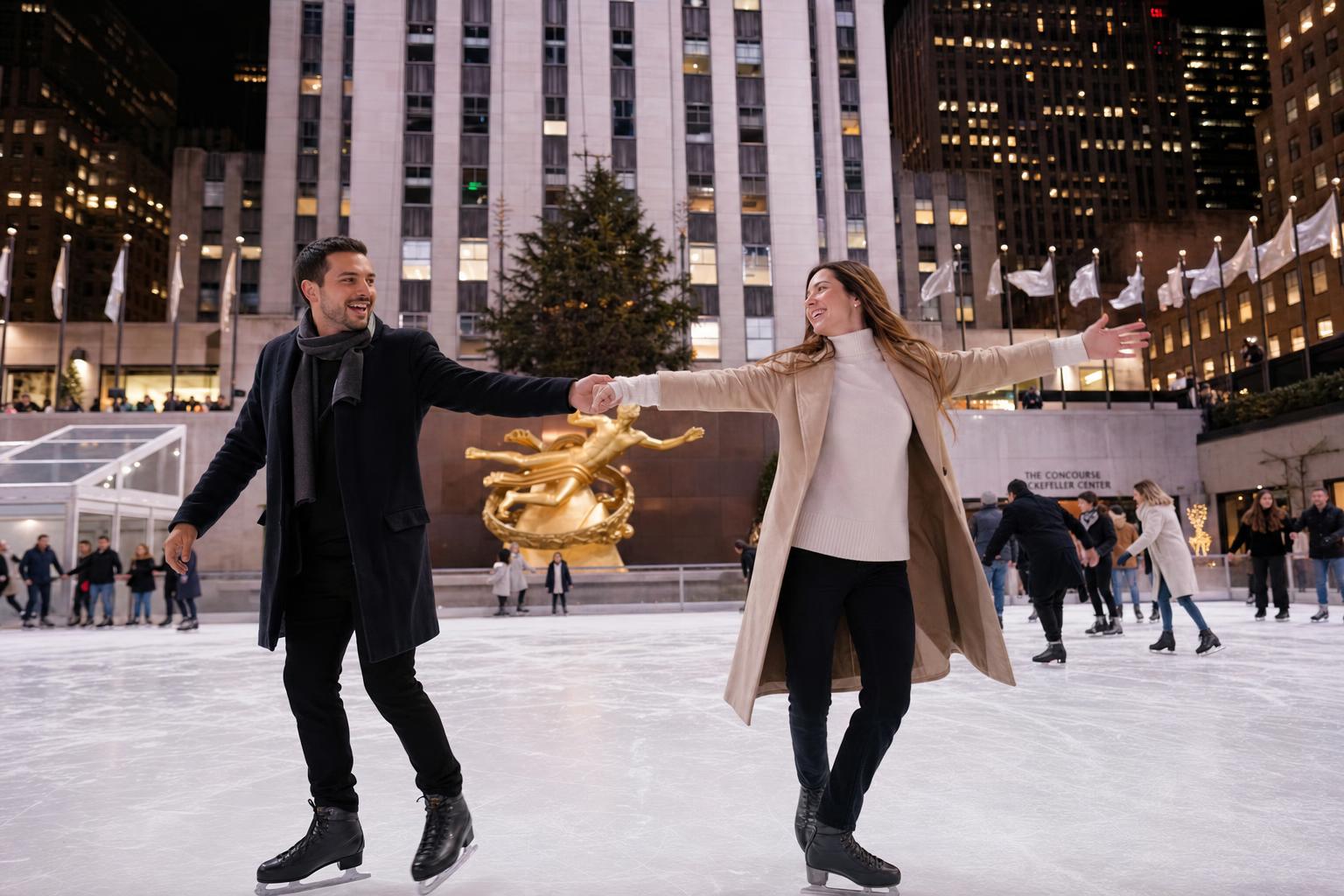 Ice Rink Romance - Rockefeller Center proposal package in New York