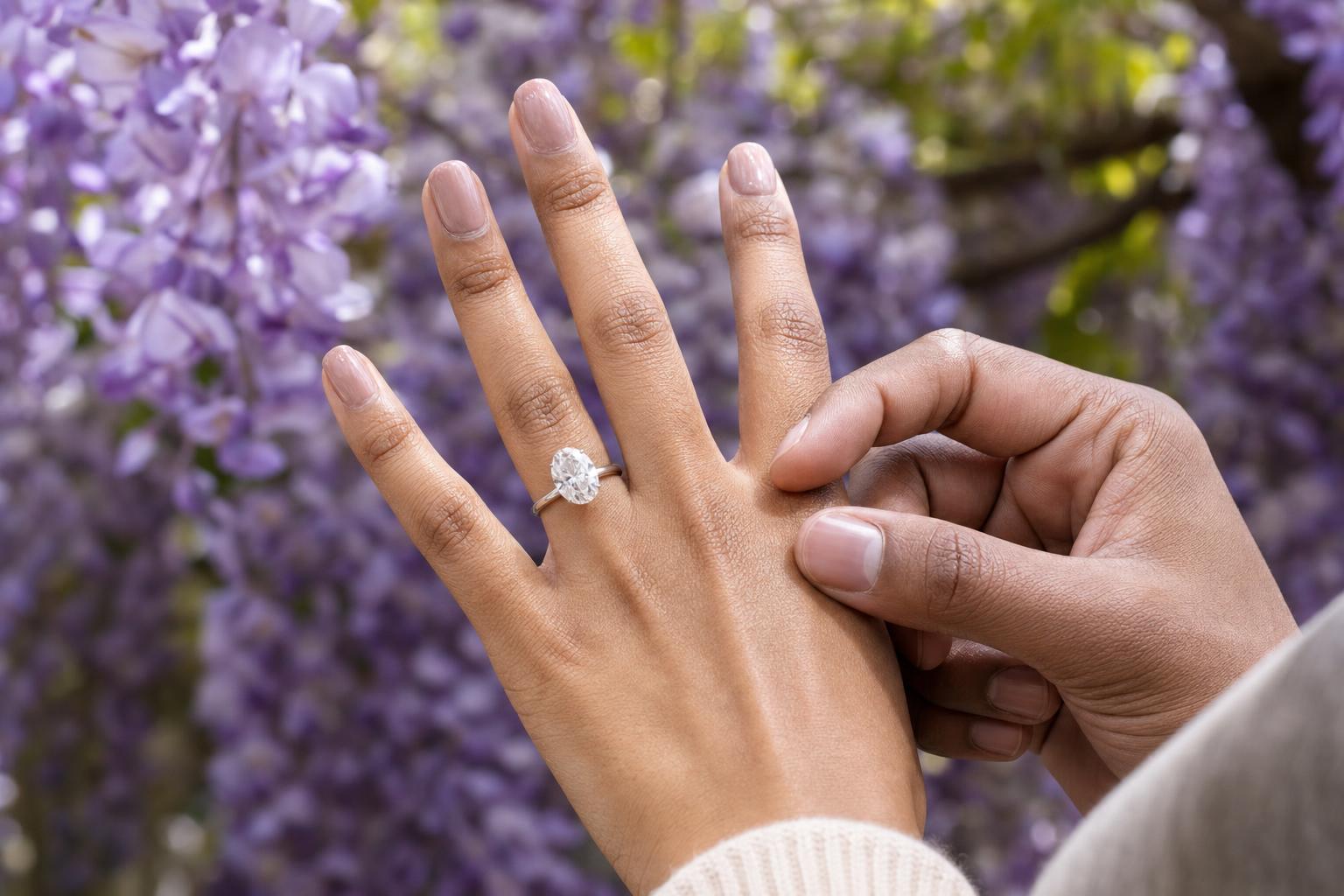 In Brooklyn Botanic Garden - marriage proposal in New York