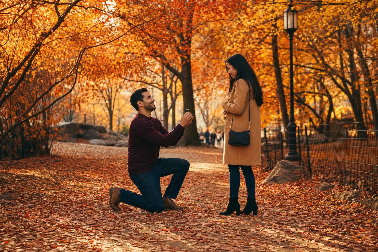 Why propose in New York in fall?