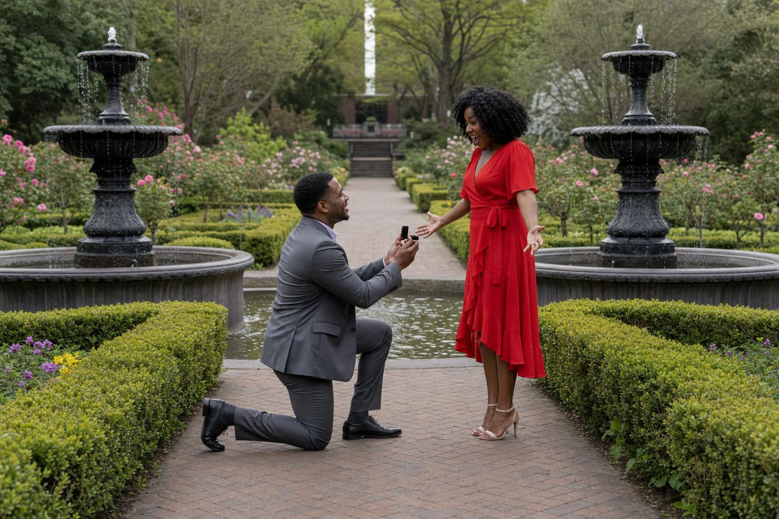 Garden conservatory proposal - marriage proposal in New York