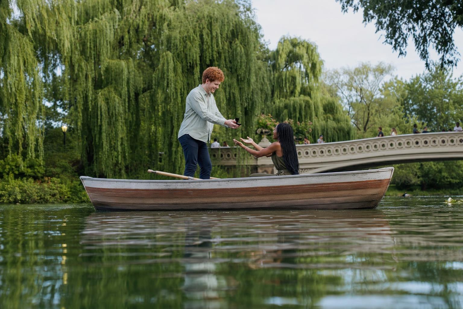 In Central Park - marriage proposal in New York
