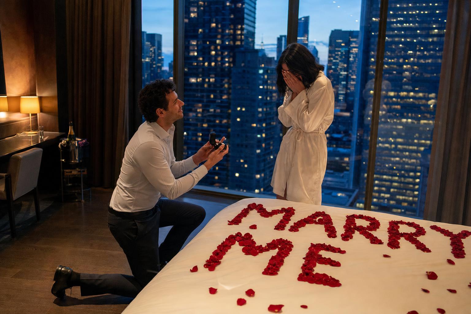 Surprise - marriage proposal in New York