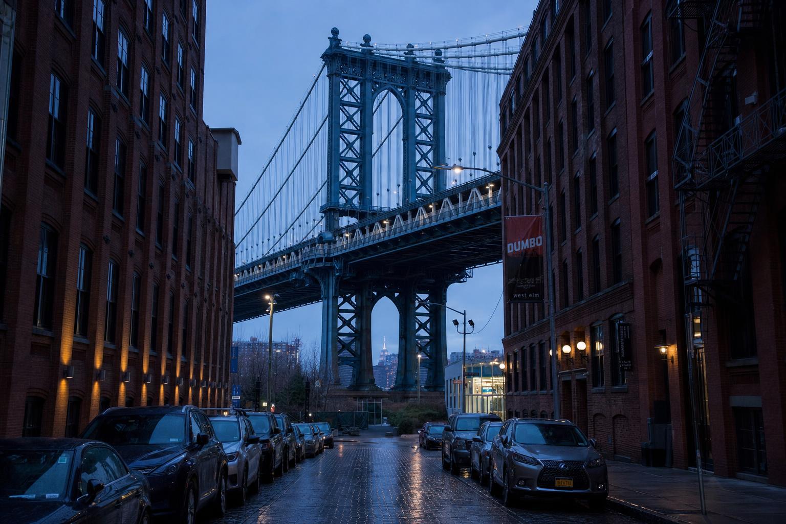 In DUMBO, Brooklyn - marriage proposal in New York